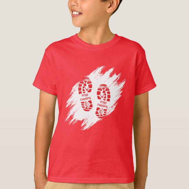 Santa Footprint T-Shirt (Vorderseite)