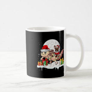 Santa French Bulldog Riding Axolotl Weihnachtsfest Kaffeetasse
