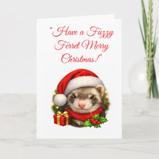 Santa Frettchen Weihnachtskarte Karte