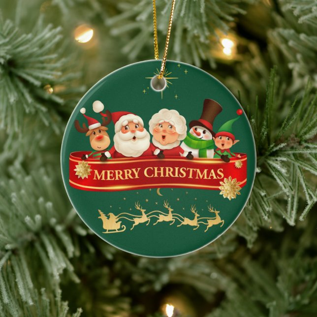 Santa & Friends Classic Christmas Ornament (Baum)