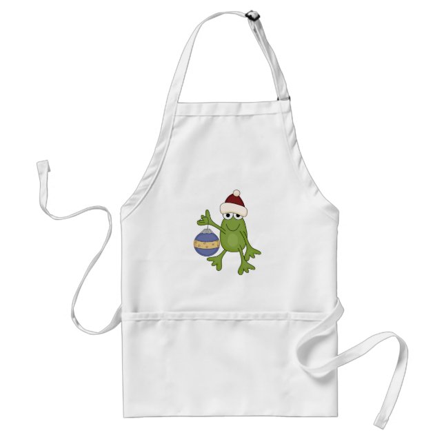 Santa Frog mit Ziertrampen und Geschenken Schürze (Vorne)