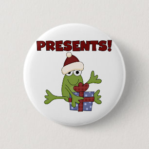 Santa Frog Tshirts und Geschenke Button