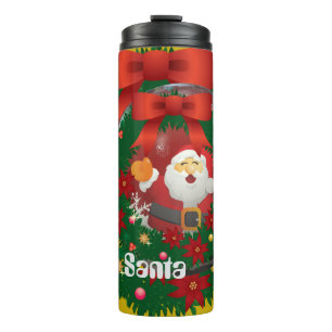 Santa Frohe Weihnachten  Thermosbecher