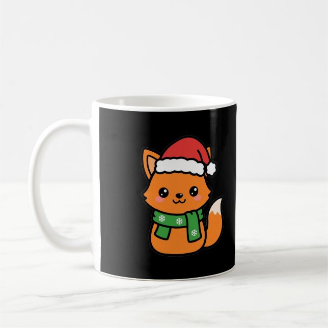 Santa Fuchs mit Schal Kaffeetasse (Links)
