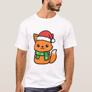 Santa Fuchs mit Schal T-Shirt