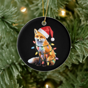 Santa Fuchs Weihnachtslicht Fuchs Liebhaber Weihna Keramik Ornament