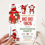 Santa Funny Friendsmas Weihnachtsfest Party Einladung<br><div class="desc">Verbringen Sie den Feiertagssjubiläum mit unserer individuell gestaltbaren Weihnachtsdruckeinladung,  die sich perfekt für Ansammlungen und Familienfeiern eignet. Mit eleganten Designs und leicht zu bearbeitenden Texten Set diese Einladung den Ton für eine fröhliche Urlaubssaison. 40SE A</div>