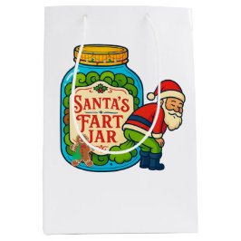 Santa-Furz-Glas Lustiges Weihnachten Mittlere Geschenktüte