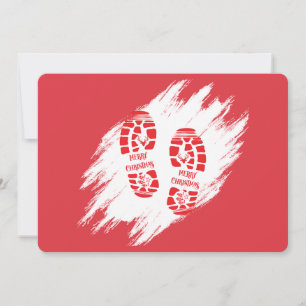 Santa-Fußabdruck Einladung