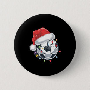 Santa Fußball Sport Weihnachten Fußballspieler T Button