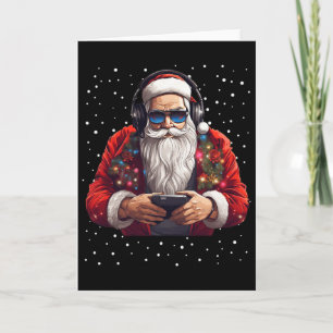 Santa Gaming Videospieler Spielcontroller Xmas Sch Karte