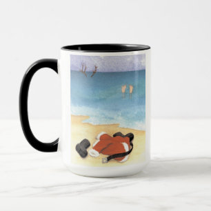 Santa geht schwimmen - tasse