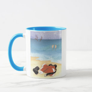 Santa geht schwimmen - tasse