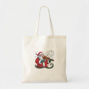 Santa Geiger Spieler Violinist Weihnachtsmusik Xma Tragetasche