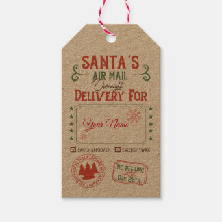 Santa genehmigt geschenkanhänger