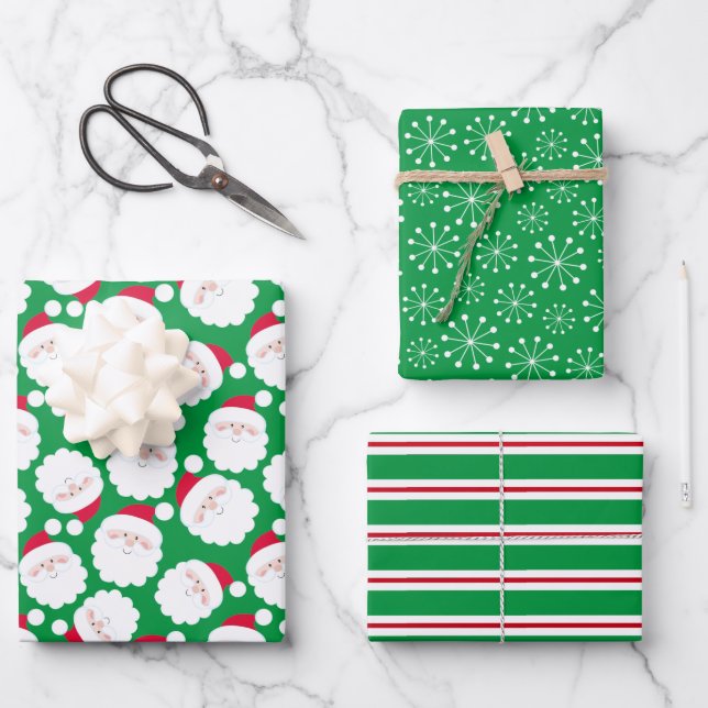Santa Geschenkpapier Set (Vorderseite)