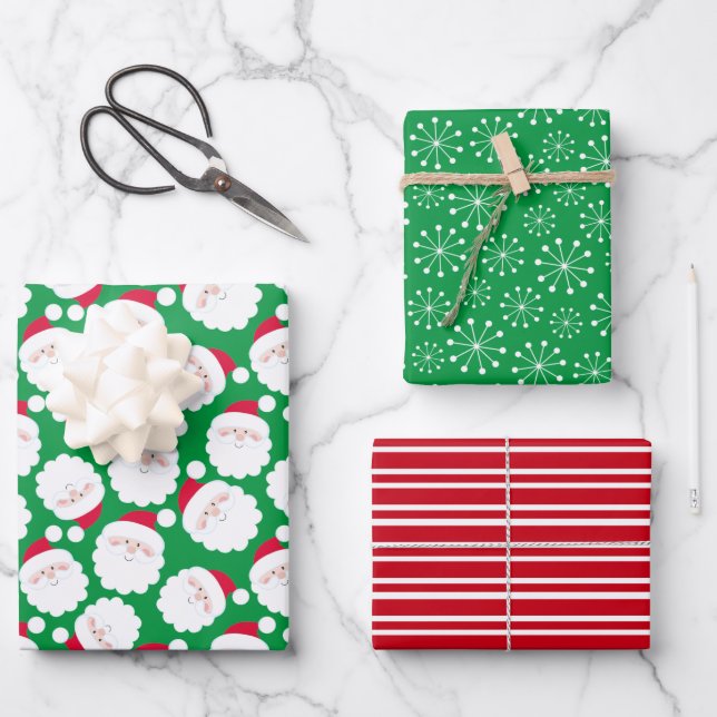 Santa Geschenkpapier Set (Vorderseite)