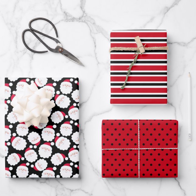 Santa Geschenkpapier Set (Vorderseite)