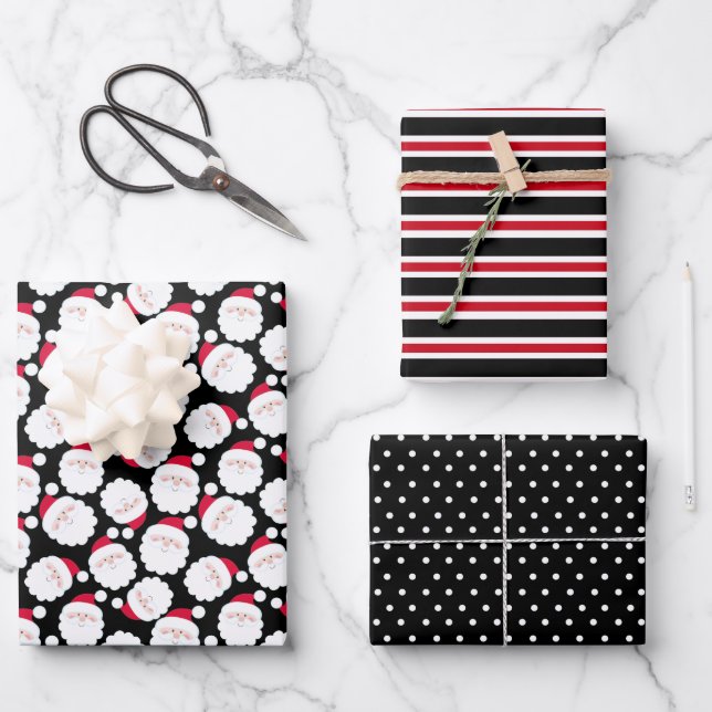 Santa Geschenkpapier Set (Vorderseite)