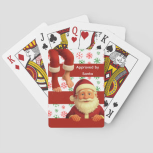 Santa-Gesicht-Deck Weihnachtsgeister am Nordpol Spielkarten