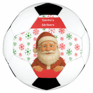 Santa Gesicht Nordpol-Spaß-Christmas-Fußball Fußball