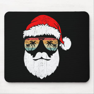Santa Gesicht Retro Sonnenbrille Hawaiian Weihnach Mousepad