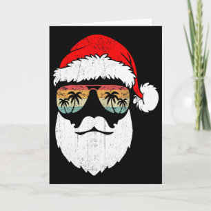 Santa Gesicht Retro Sonnenbrille Hawaiianischer We Karte
