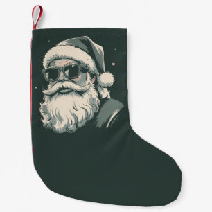 Santa-Gesicht-Sonnenbrille Weihnachten Xmas Retro Kleiner Weihnachtsstrumpf
