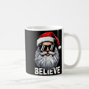 Santa-Gesicht-Sonnenbrillen-Glauben-Weihnachts-Shi Kaffeetasse