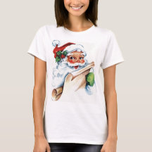 Santa-Gesicht-Wasserfarbe-Schlabber-T-Shirt für Da