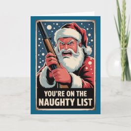 Santa-Gewehr-Unartigkeitsliste Benutzerdefiniertes Karte