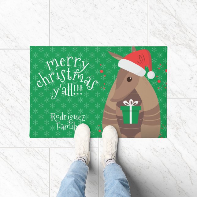 Santa Gift Gift Armadillo Texas Fußmatte (Indoor)