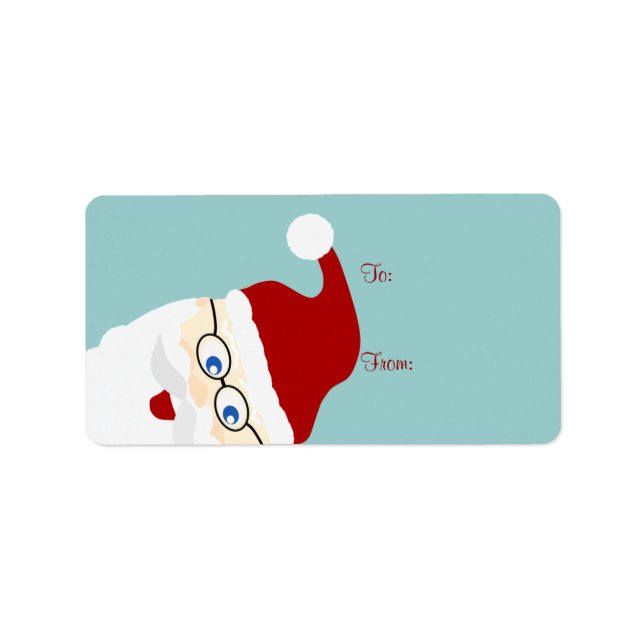 Santa Gift Tags Adressaufkleber (Vorne)