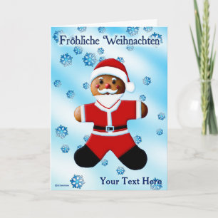 Santa Gingerbread - Fröhliche Weihnachten Karte
