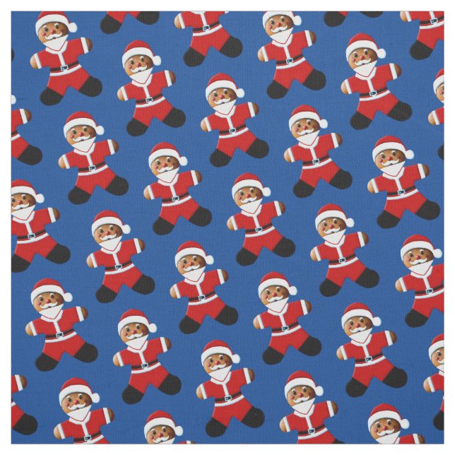 Santa Gingerbread Man Stoff (Muster)