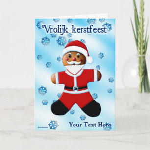 Santa Gingerbread - Vrolijk kerstest Karte