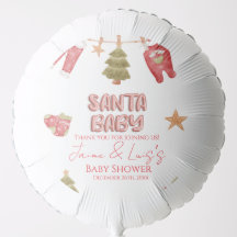 Santa Girl Boy Holiday Baby Shower