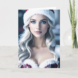 Santa Girl Feiertagskarte