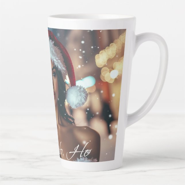 Santa Girl - Ho Ho Ho - Christmas Milchtasse (Rechts)