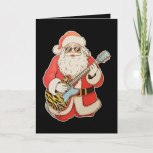 Santa Gitarre Rock Jazz Musik Weihnachten Xmas Karte