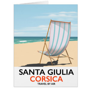 Santa Giulia Corse "voyage par avion" affiche de p