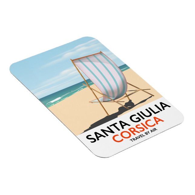 Santa Giulia Korsika "Reisen mit dem Flugzeug" Str Magnet (Rechte Seite)