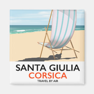 Santa Giulia Korsika "Reisen mit dem Flugzeug" Str Magnet