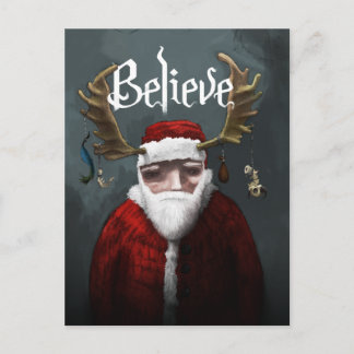 Santa "Glaube" Feiertagspostkarte