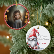 Santa Gnom Baby erstes Weihnachtsfoto