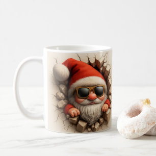 Santa Gnom in Tasse - Lustiger Weihnachts-Riss in