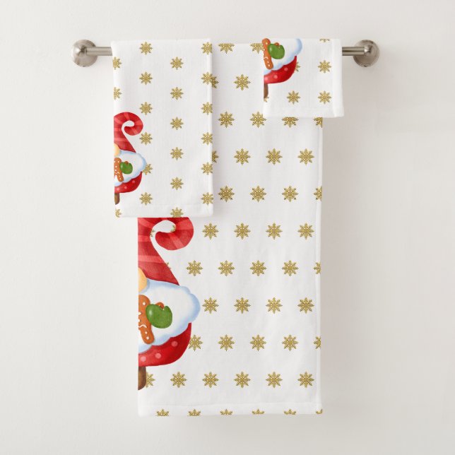 Santa Gnome Badhandtuch Set (Insitu)