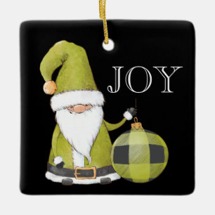Santa Gnome Grüne Ornamente Editierbare Weihnachte