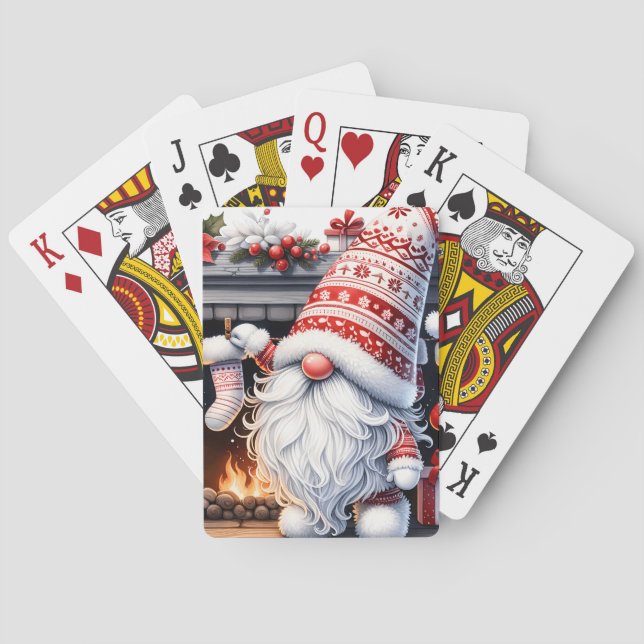 Santa Gnome Playing Cards Spielkarten (Rückseite)