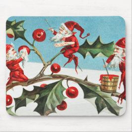 Santa gnomes malt heilige Beeren Mousepad